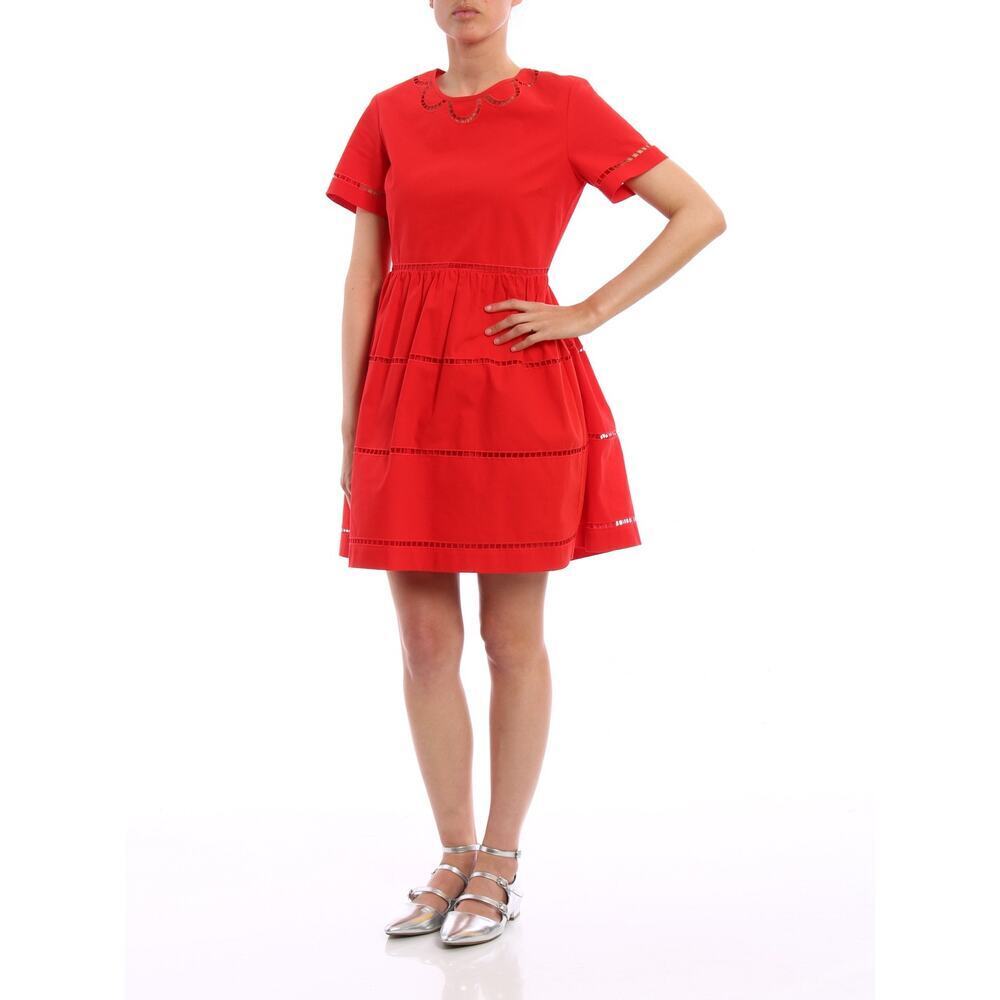 RED Valentino Embroidered Cotton Mini Dress IT 42 US 6-8 Medium Italian Luxury